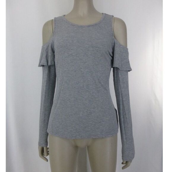 Michael Michael Kors Ruffled Cold Shoulder Long-Sleeve Top - Picture 2 of 10